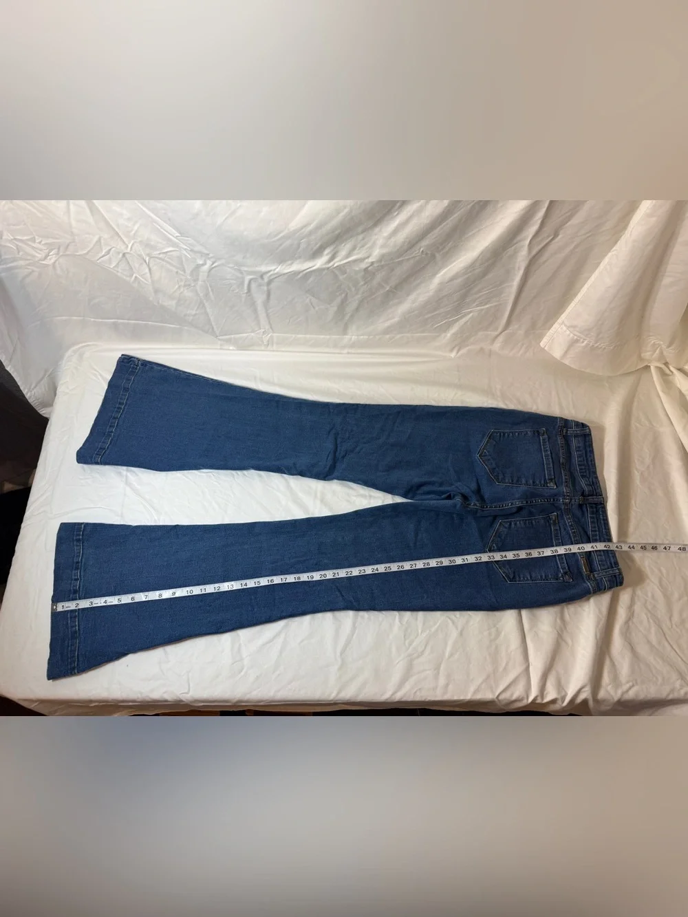 KanCan Wide Leg High-Rise Jeans in Deep Blue Wash